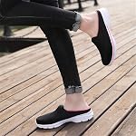 MizHome Backless Pantoufles à pied Sneakers d'été Slip-on Mule Chaussures Closed Toe Slippers pour femme