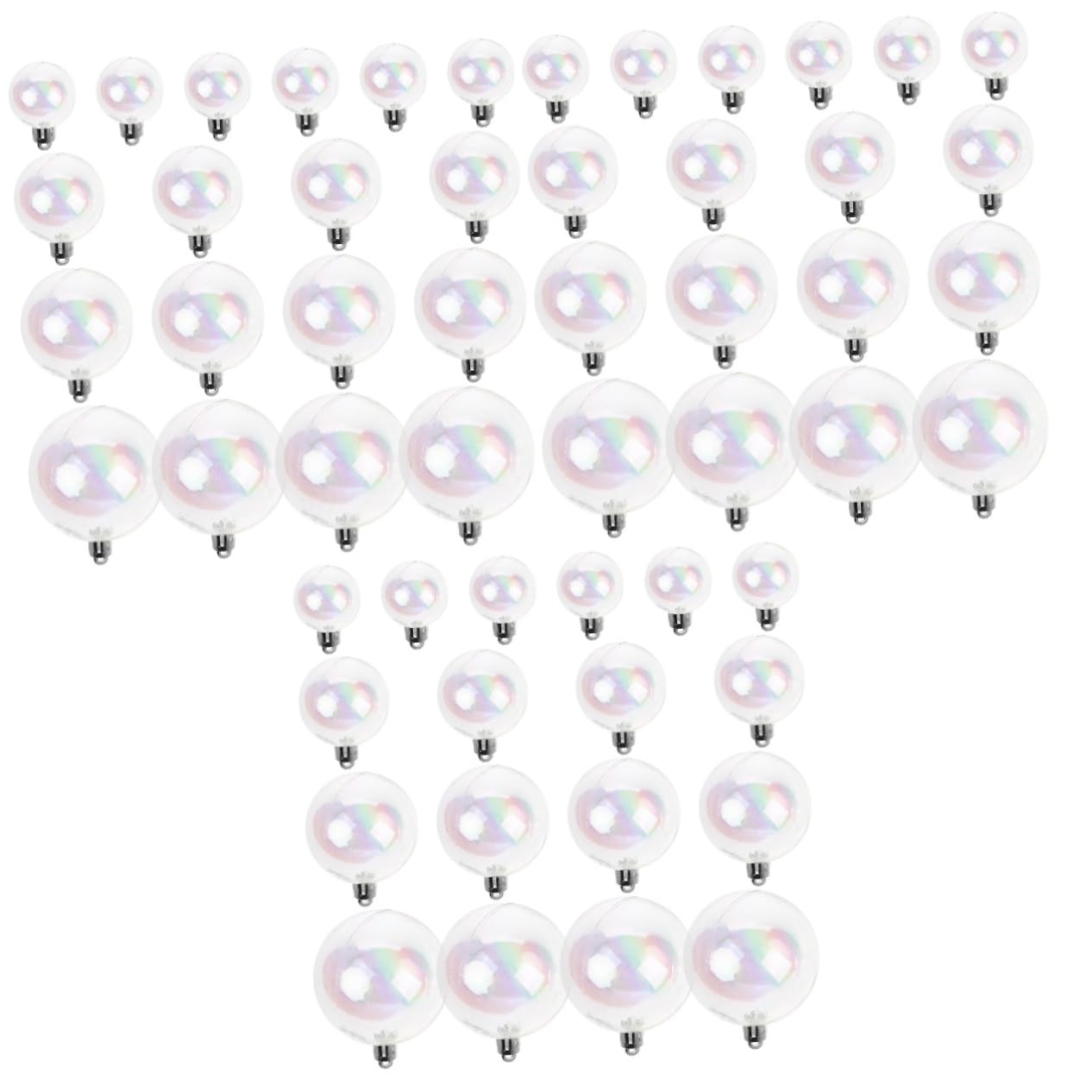 IMIKEYA 54stücke Weihnachtskugeln Transparent Bunte Baumschmuckkugeln Rund Und Irideszent Für Weihnachtsbaum Festlichkeiten Und Dekorationen