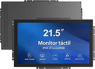GreenTouch Ecrã táctil LCD de 21,5 polegadas, moldura aberta, HDMI, VGA, DVI, entradas 1000 nits para quiosque ao ar livre