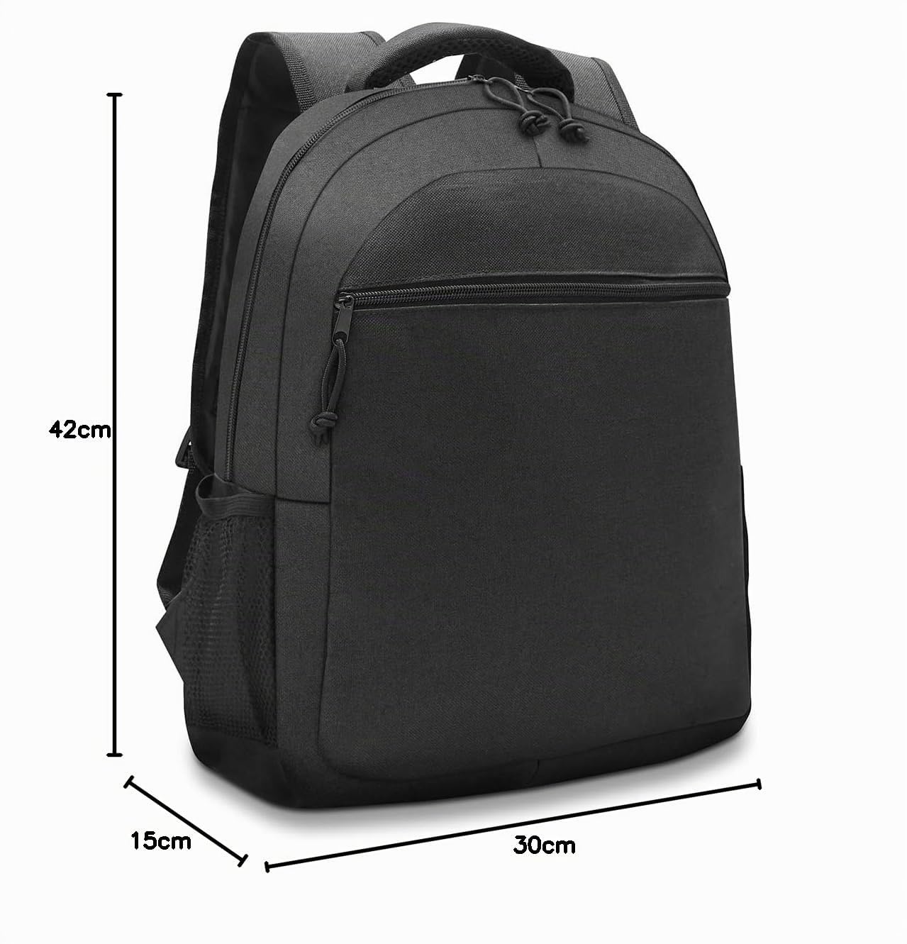 Waytex Sac à dos PC 15" 2 poches zippées Noir