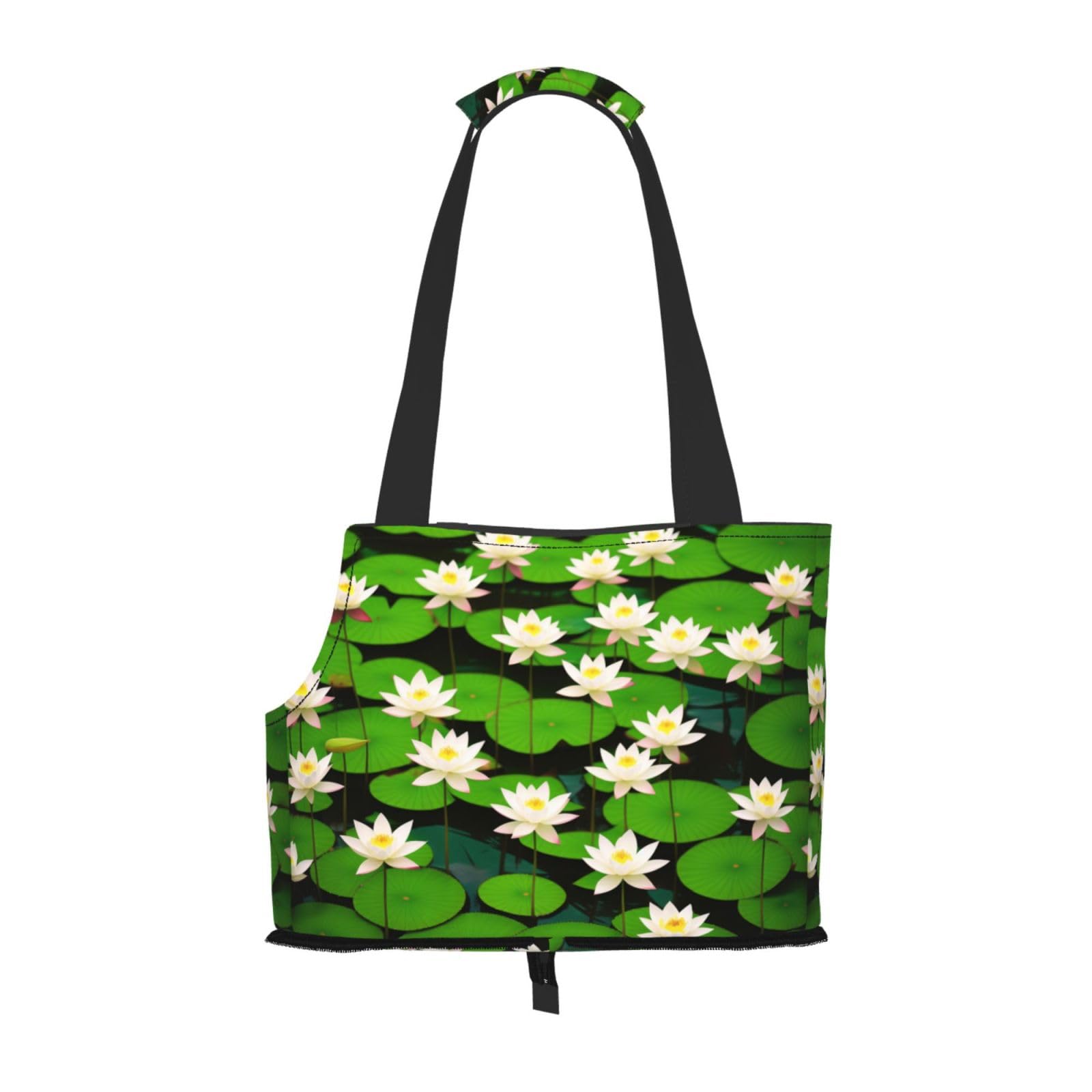 Small Dog Purse Carrier, Outdoor Portable Small Body Dog Bag Tote for Subway/Shopping/Traveling(Pink Lotus)