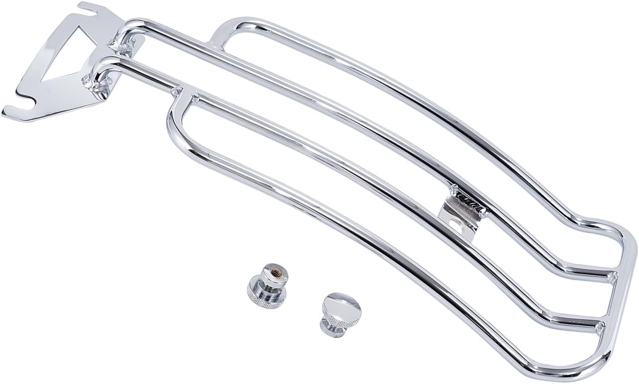 Solo Seat Luggage Rack Rear Fender Mount Fit Harley Touring FLH FLHT Electra Glide FLTR Road Glide FLHR Road King 1997-2024 (Chrome)