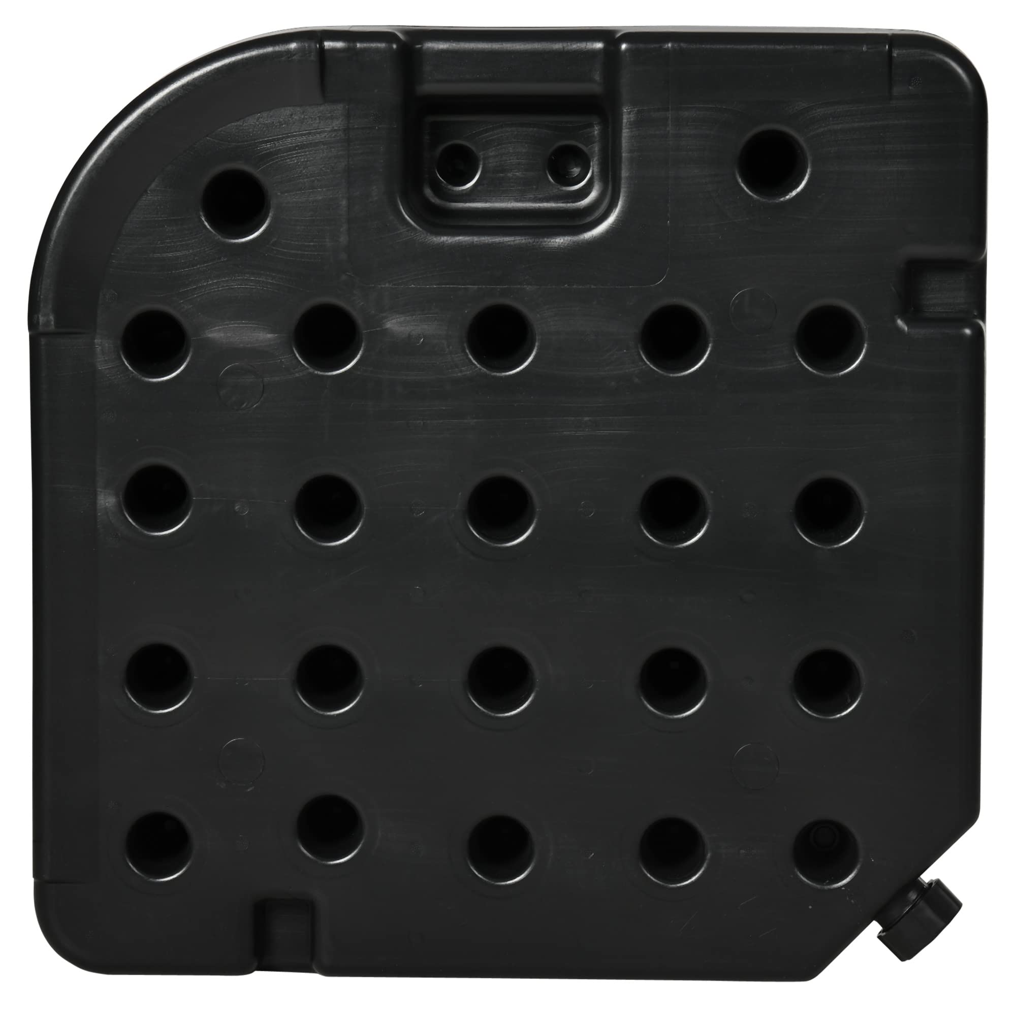 Outsunny Lot de 4 Dalles de lestage pour Parasol déporté - à remplir d'eau ou de Sable jusqu'à 60/80 kg - 99 x 99 x 8 cm Noir