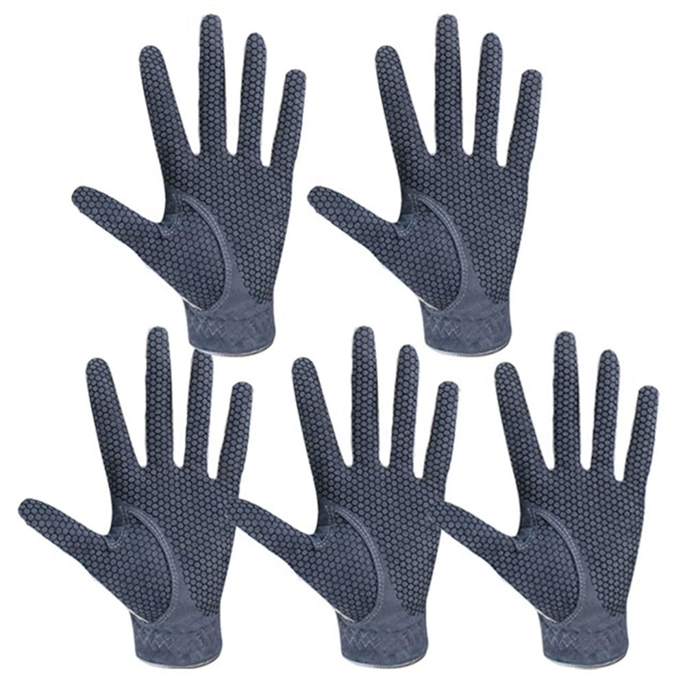 Guanti Golf 5 PCS Premium. PU. Guanti da golf in pelle Uomo Indossare la presa in mano Durabile flessibile