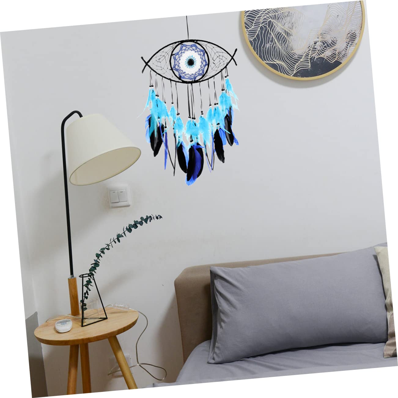 Ciieeo 2pezzi Acchiappasogni Fatto Mano in Materiale Piumato da Appendere alla Parete Decorazione per Camera da Letto e Stanza delle Ragazze