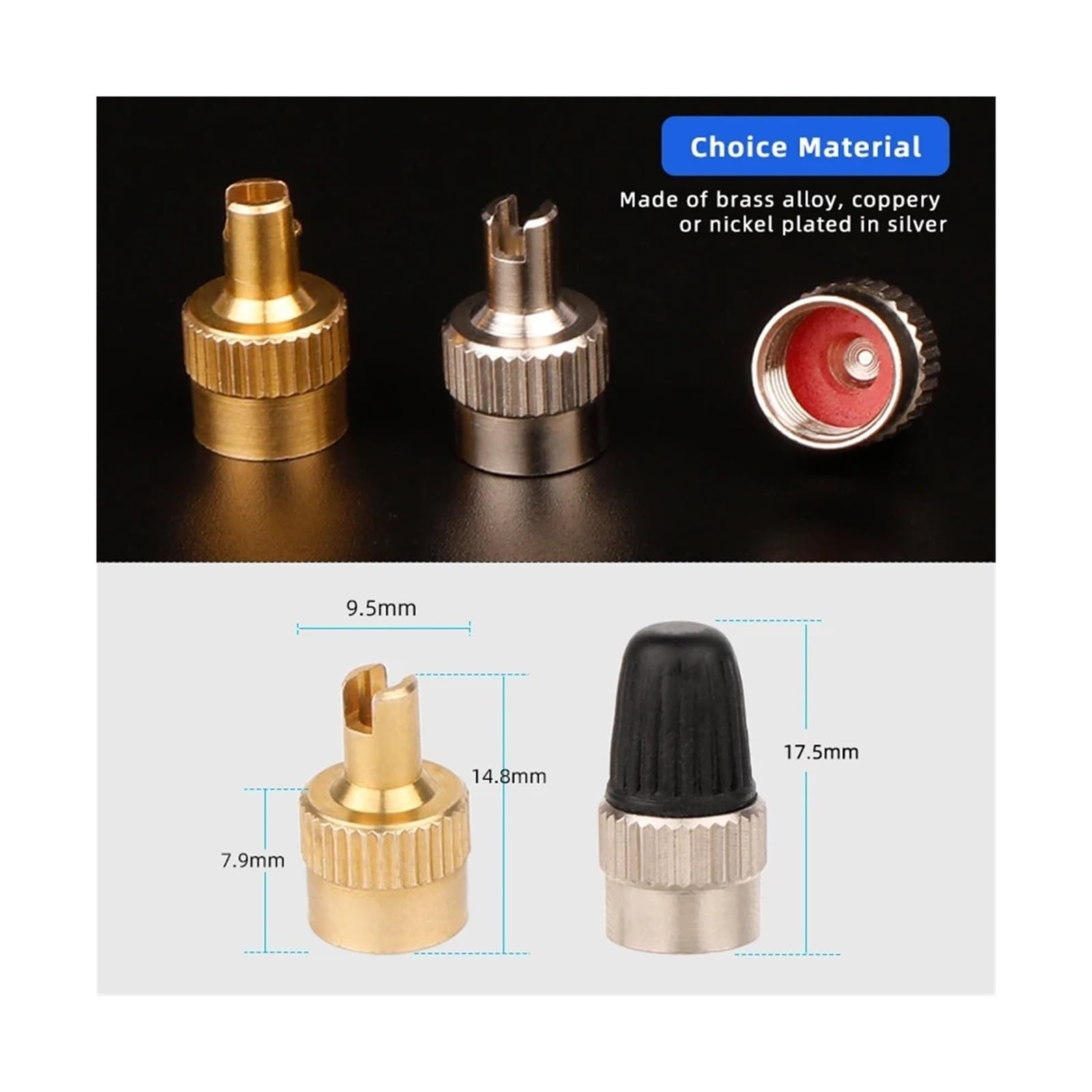 Amazon.co.jp: スロット付きバルブキャップ コアリムーバー付き 真鍮AV