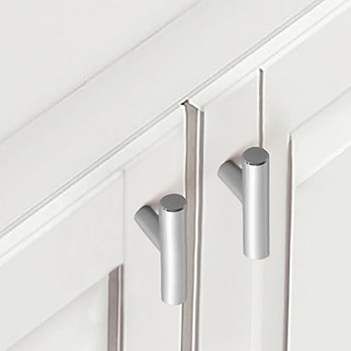 Miniatura 8 de 12 pomos de gabinete, tiradores de gabinete, pomos para cajones, perillas en T, herrajes de gabinete de un solo orificio con tornillos, para muebles