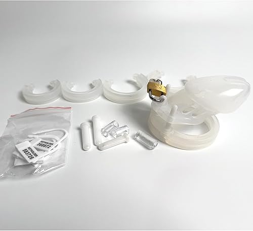 Miniatura 17 de Jaula de silicona para pene masculino, dispositivo de castidad para ejercicio de pene masculino (azul, A122)