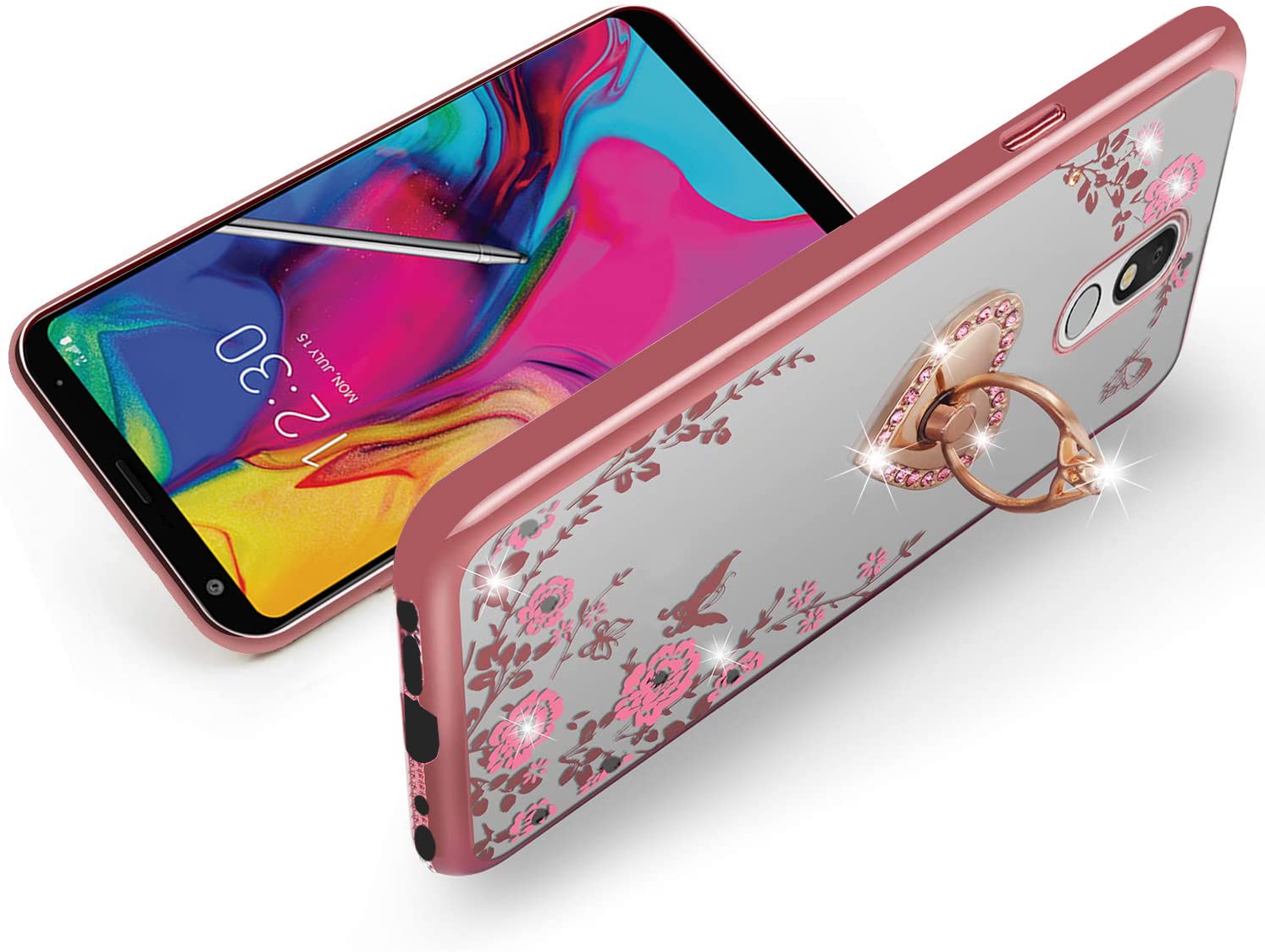Custodia Sfumata Per LG Stylo 5, 5 Plus, 5V, 5X - Cover Morbida In TPU Antiurto, Viola/Blu - 5