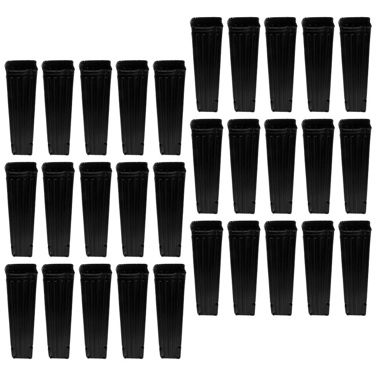 TEHAUX Lot de 60 Pots pour Semis D'arbres en Plastique Noir PP Perméabilité à l'eau et Protection des Racines pour Jardinage et Culture de Légumes