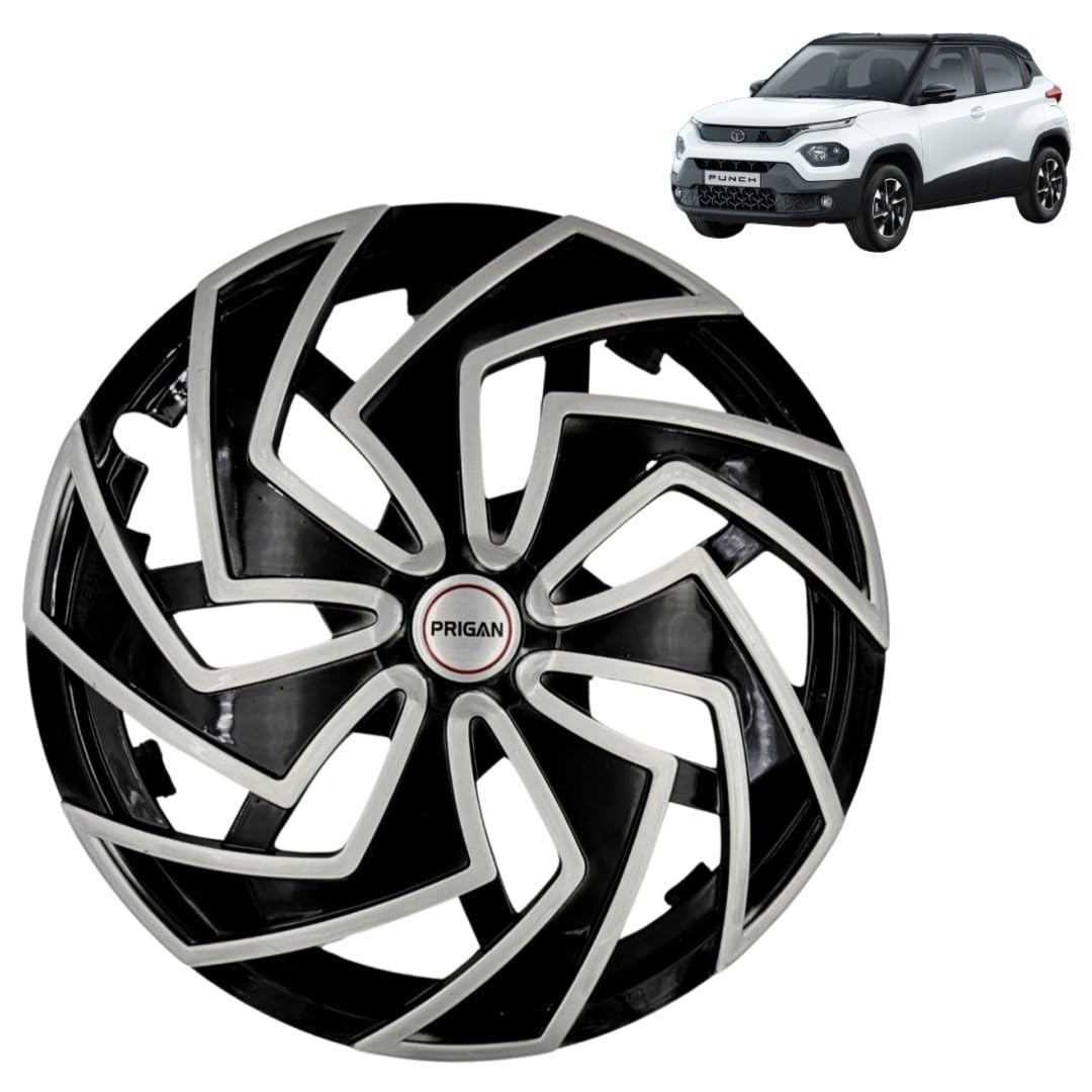 PRIGAN Wheel Cover for Punch 15 Inch Silver Black Wheel Cap (Available in 12,13,14,15,16 Inch) (Set of 4 Pcs) (Press Fitting) Model- Spider DC-15-image-23