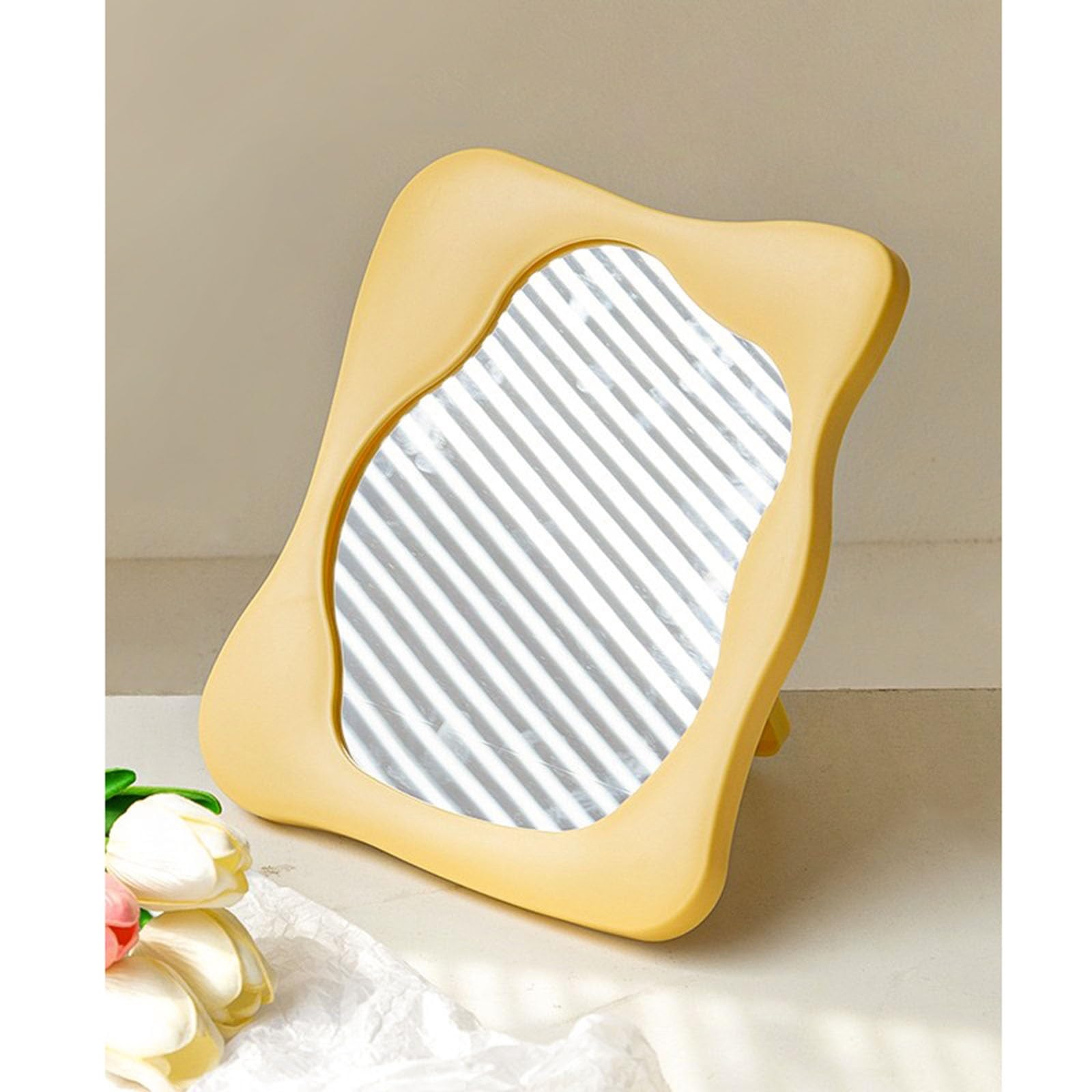 SDCFFC Irregular Makeup Mirror, Desktop Makeup Mirror, Special Vanity Mirror for Student Dormitory