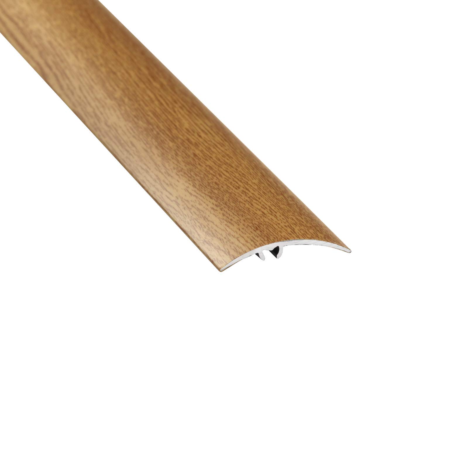 Aluminium Wood Effect Transition Strip Carpet Cover 47x930mm (3.05ft) Door Floor Threshold 5in1 Installation TMW Profiles (Noble Oak)