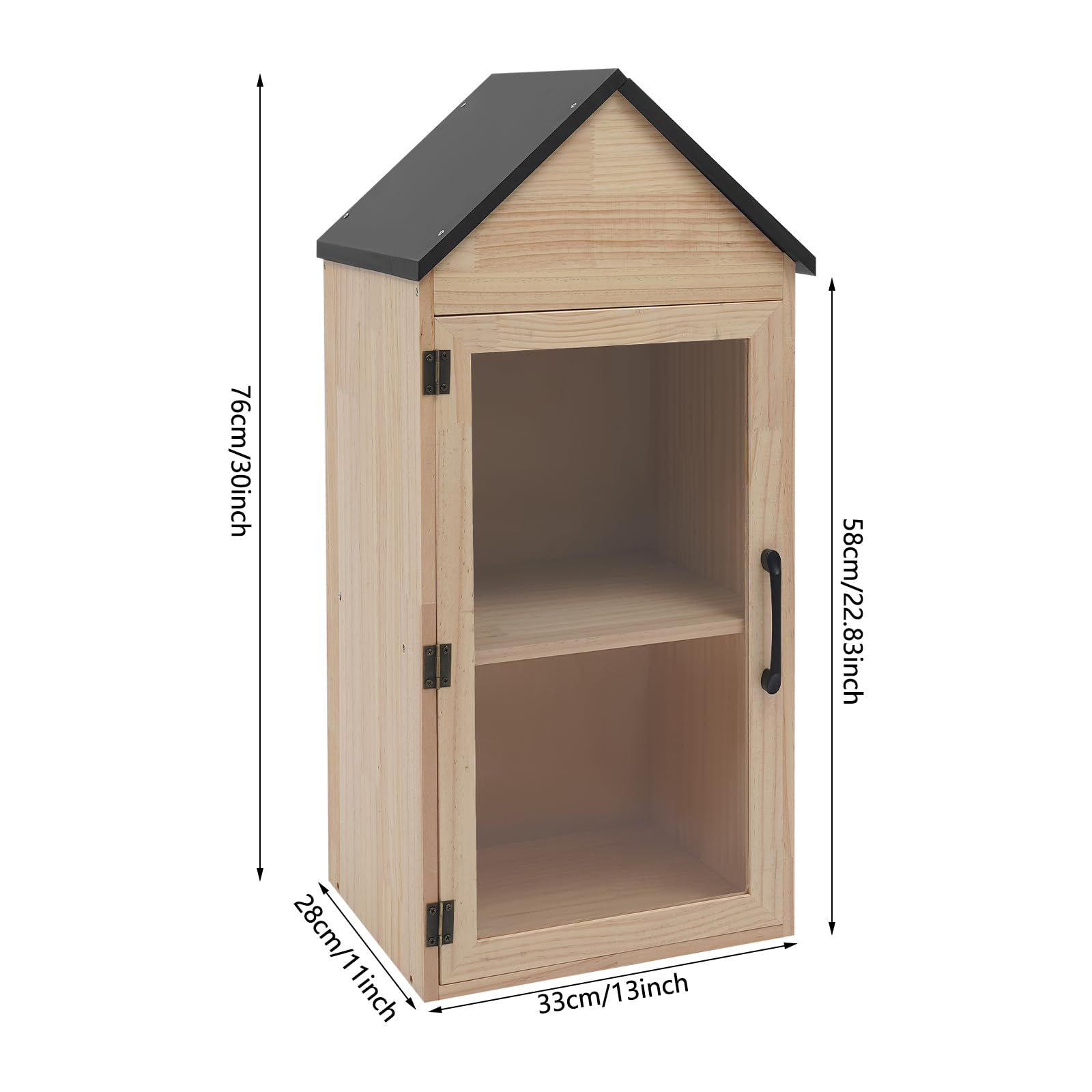 Little Library Box Outdoor 2-poziomowe pudełko na książki, drewniane, małe pudełko do przechowywania książek dla majsterkowiczów, sąsiadów, społeczności i szkół