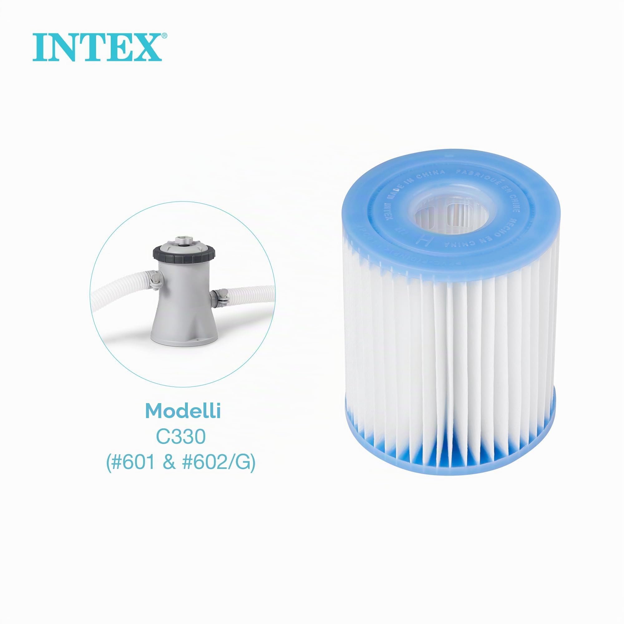 Intex Ricambio 29007E Cartuccia filtro piscina H – Confezione da 12