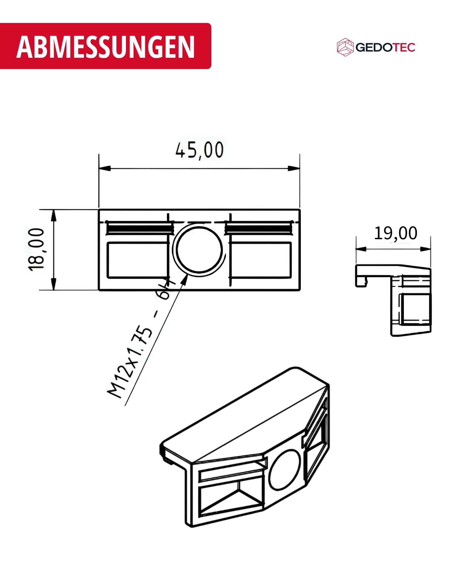 Gedotec System nośny do tablic 800 mm – 2 nośniki stołowe po 16 kg nośności