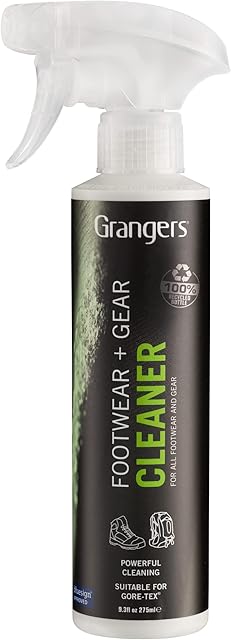 Grangers Footwear + Gear Cleaner | 275ml | Powerful Cleaning for all Outdoor Footwear | Bluesign approved | Hiking Boot Cleaner | Spray On Cleaner