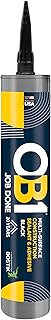 OB1 Universal Caulk Sealant & Adhesive Black 10.1oz | Professional Grade Premium All-in-One Advanced Hybrid 3-in1 | Water Resistant Internal & External | Shrink Crack UV & Fade Resistant | 1 Cartridge