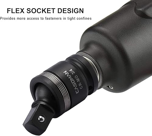 Miniatura 7 de CASOMAN Junta universal de impacto de 34 pulgadas, CR-MO, enchufes de junta en U, flexible, diseño de esquina de radio