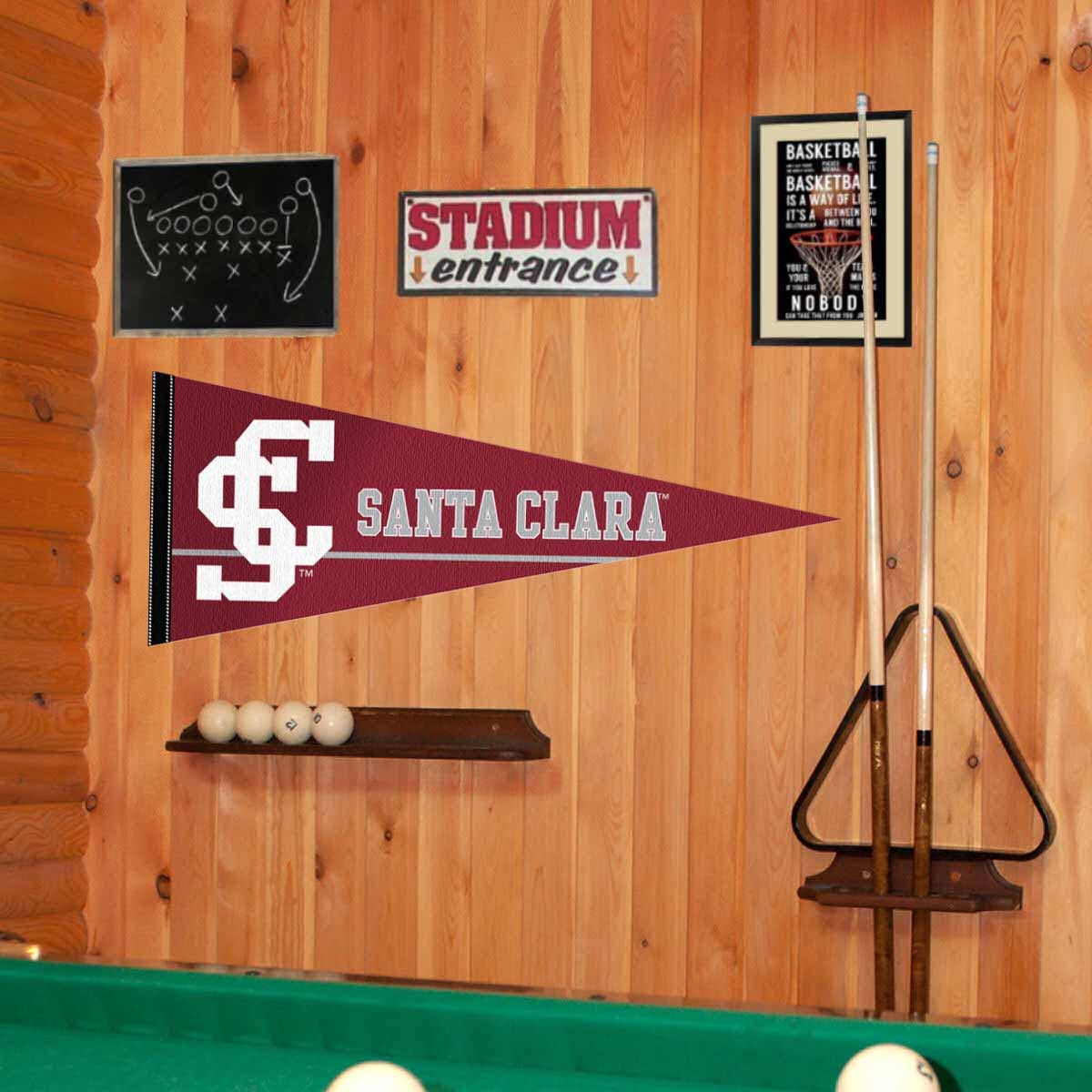 College Flags & Banners Co. Santa Clara Broncos Pennant Full Size Felt