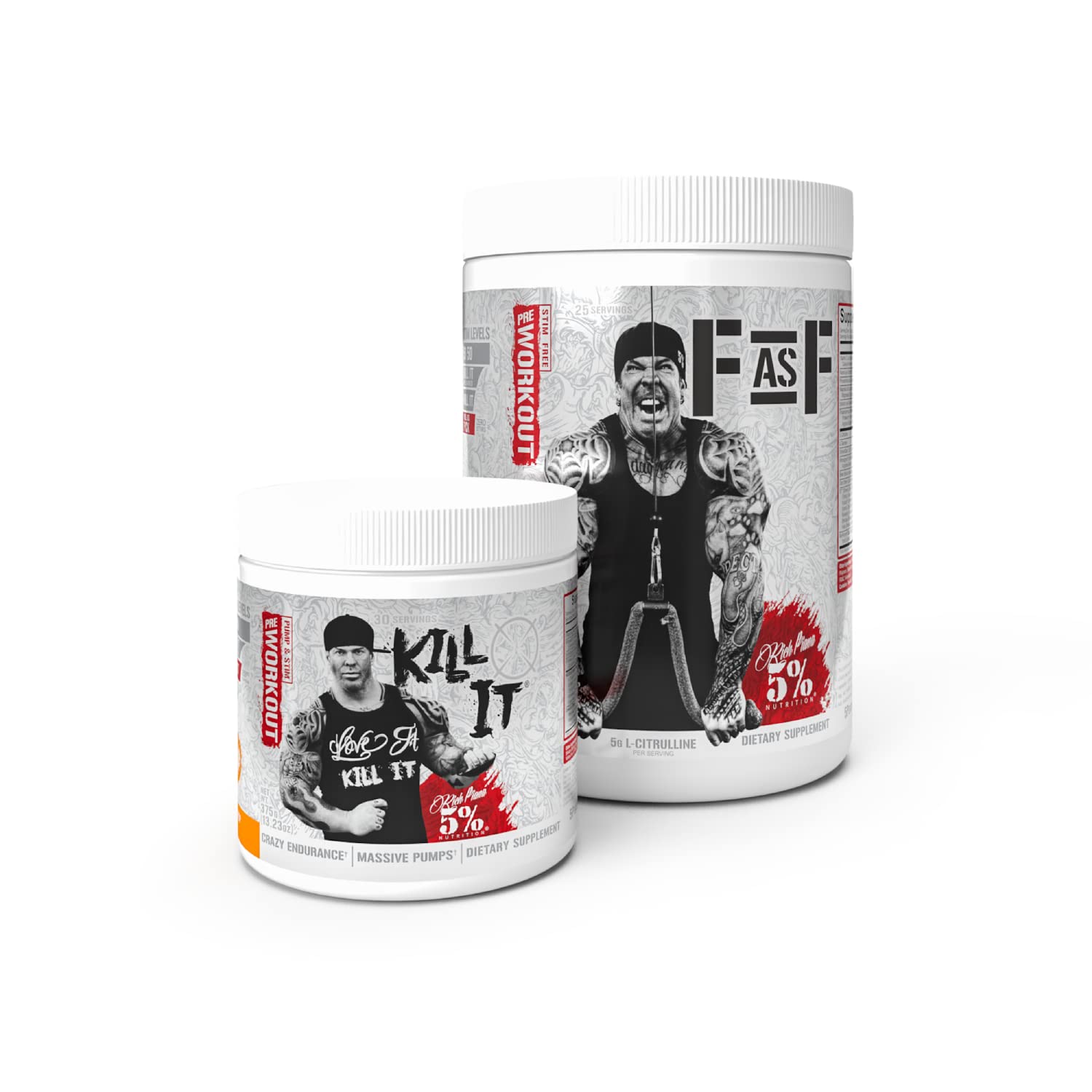 5% Nutrition 2-Stack | Kill It + Full AF | Pre-Workout + NO Booster Pre (Select Your Flavors)