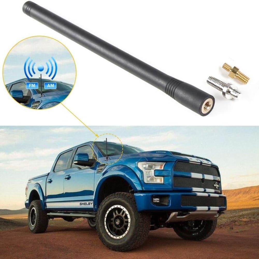 Antenna da 7,5 pollici per Wrangler Gladiator 1997-2024 TJ JK JKU JL JLU Ford F150 Auto Breve Antenna Radio Aggiornamento per ricezione FM/AM