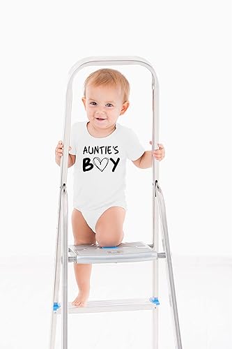 Vista 15 de AW Fashions Auntie's Boy - Body para bebé, divertido y lindo traje para bebé, adorable mameluco para recién nacido