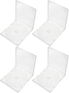 CD Storage Case 4 Pack Plastic for Disc Protection