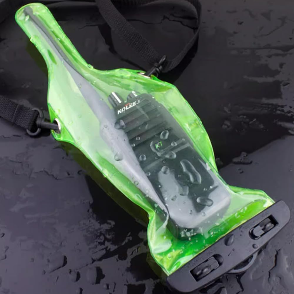 Sarini Lot de 5 étuis étanches pour Radio bidirectionnelle, étui de Protection pour Talkie-walkie Motorola Kenwood Midland UV-3R UV-5R PX-888, pour Une Utilisation en extérieur (Vert)