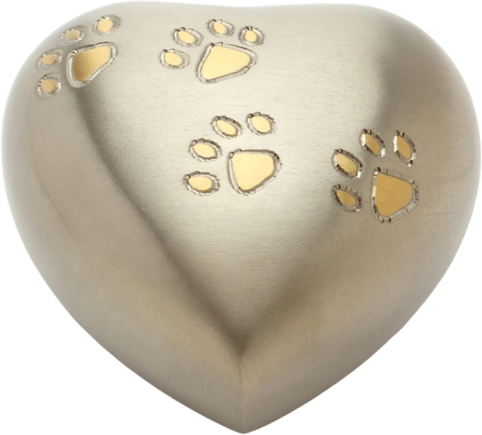 Urns UK Pet Cremation Memorial Heart Keepsake Urn Hertford, Pewter 3" Small