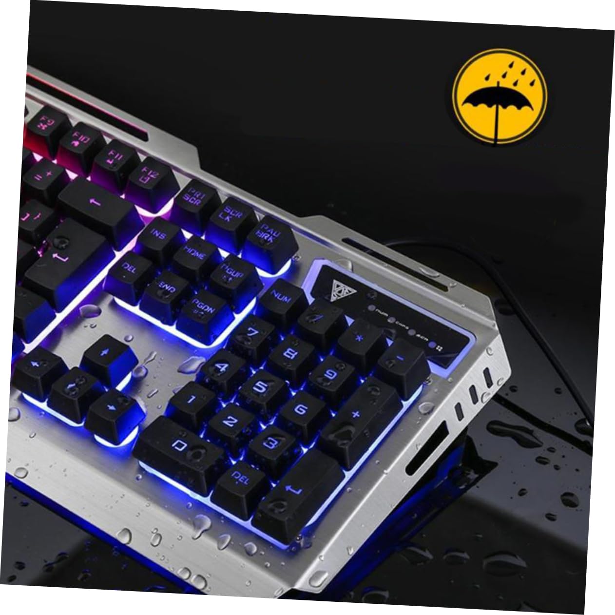 UKCOCO Clavier USB Rétroéclairé LED avec Souris Gamer Mécanique Clavier Gaming Stylé