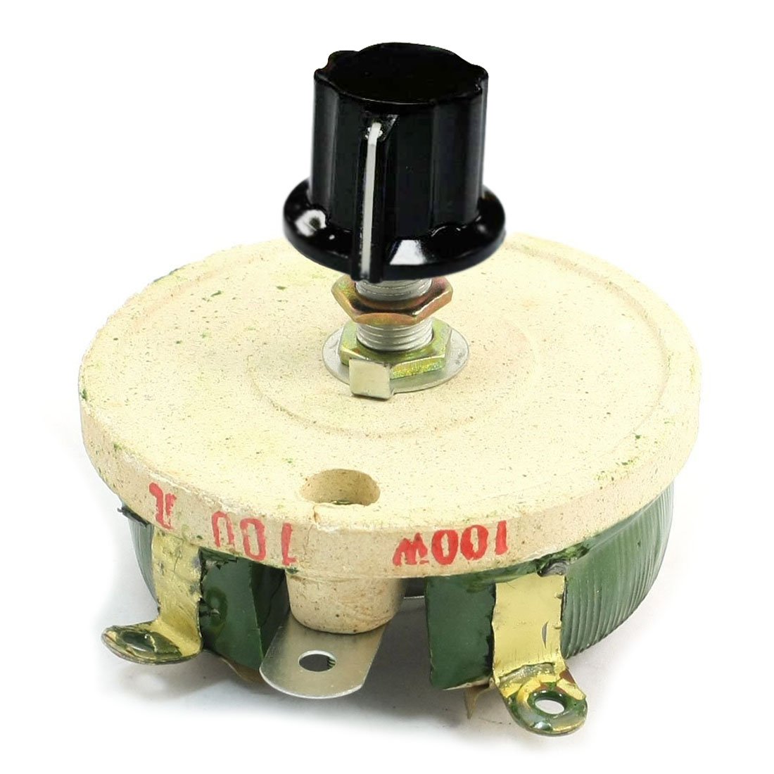 Wresetly 100W 100 Ohm Ceramic Wirewound Potentiometer Rotary Resistor Rheostat