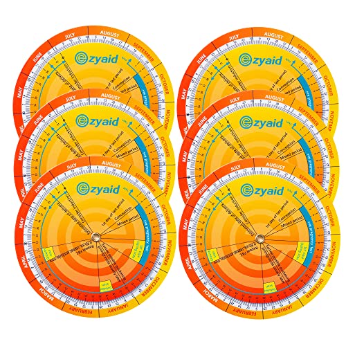 Ezyaid Pregnancy Wheel (Pack of 6), Due Date OB-GYN Calculator for Pregnant Women/Healthcare...