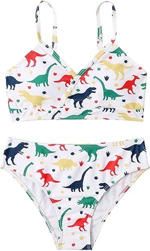 Traje de baño Bonito niñas pequeñas baño niños y niñas Traje de baño Estampado natación Bikini Playa trajes Tankini