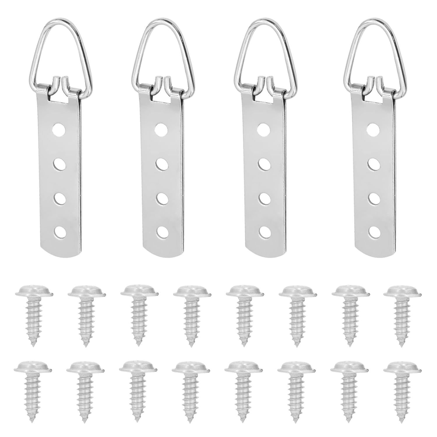 Pack of 4 Picture Hangers for Heavy Pictures, Picture Hooks, Picture Hangers, Picture Hangers, Mirror Mounts, Picture Hooks, for Picture Hanging Mirror and Removable Frame Made of Wood (with 16