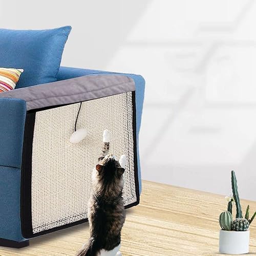 Miniatura 2 de Almohadilla para arañazos para gatos, sofá y muebles, protector de sisal natural para gatos, protector de sofá para gatos de interior, garras,