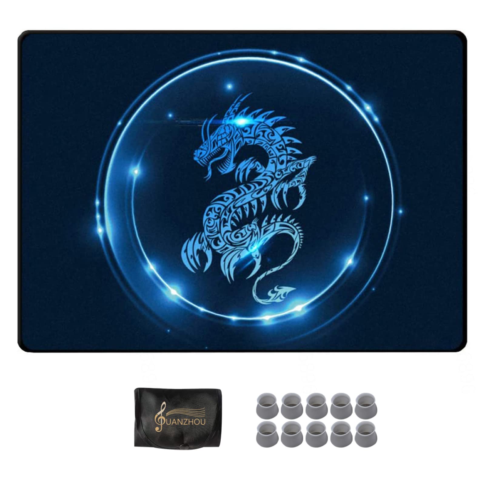 YUANZHOU Alfombra Batería Kit de Batería para Niños Alfombrilla Antideslizante Alfombrilla Insonorizada para Caja de Bombo y Otros Instrumentos Musicales,160×120cm-E