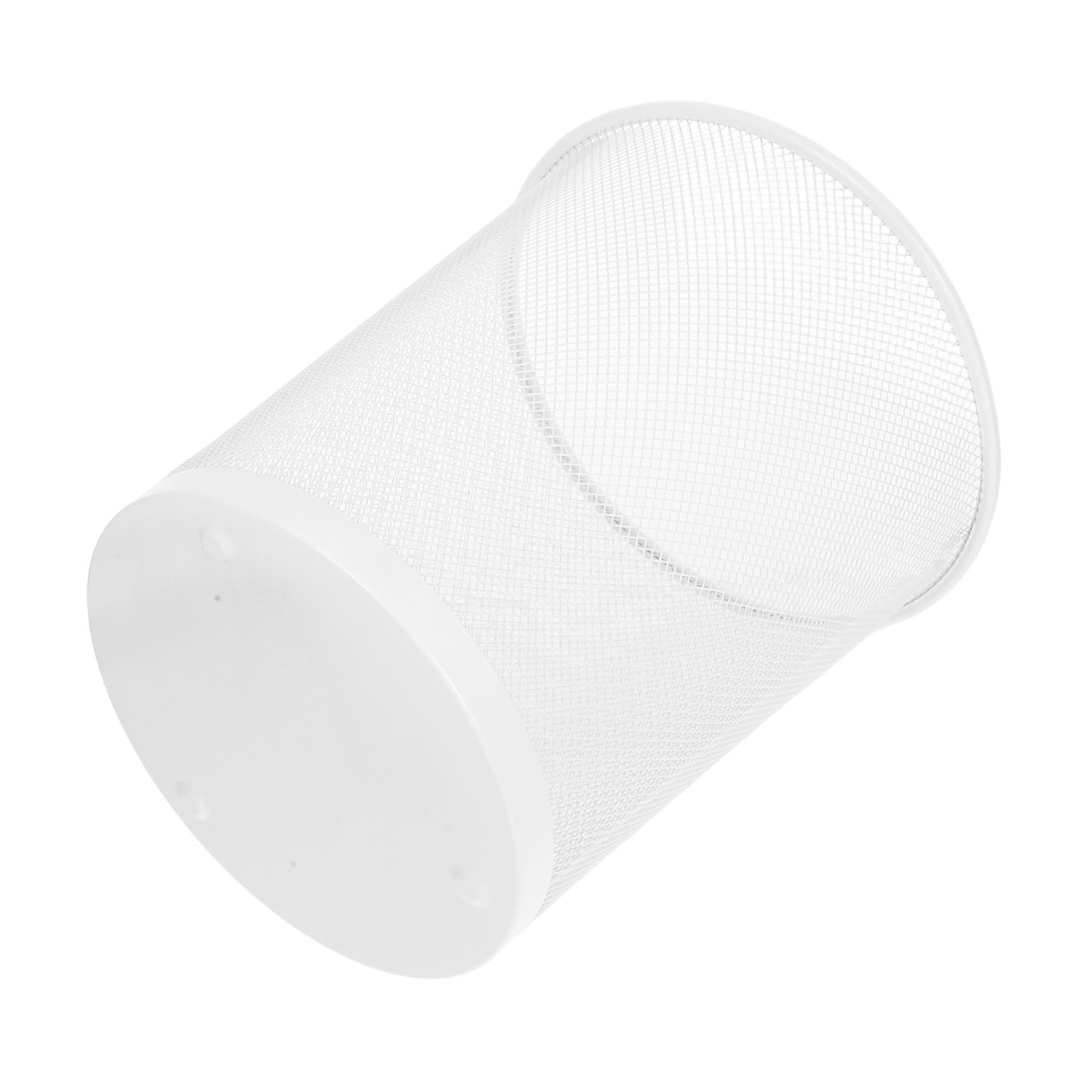 SHINEOFI Cestino Gettacarta Rotondo in Ferro Battuto 12l, Bidone della Spazzatura da Cucina Piccolo e Resistente, Accessorio per Ufficio e Camera da Letto Apertura Ampia per Raccolta