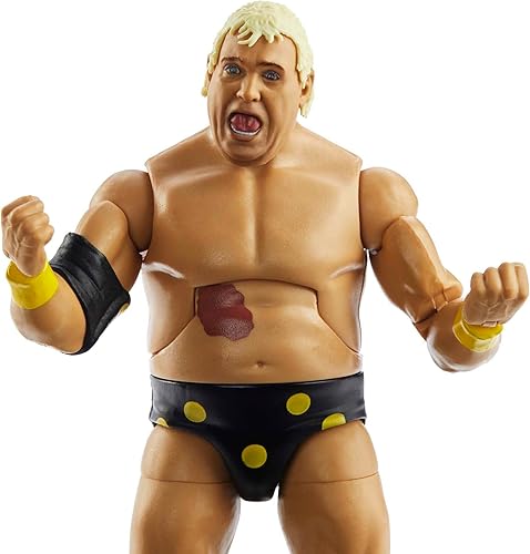 Miniatura 9 de Mattel WWE "Hollywood" Hulk Hogan WrestleMania Elite Collection Figura de acción con accesorio y piezas "Mean" Gene Okerlund Build-A-Fig, 6 pulgadas