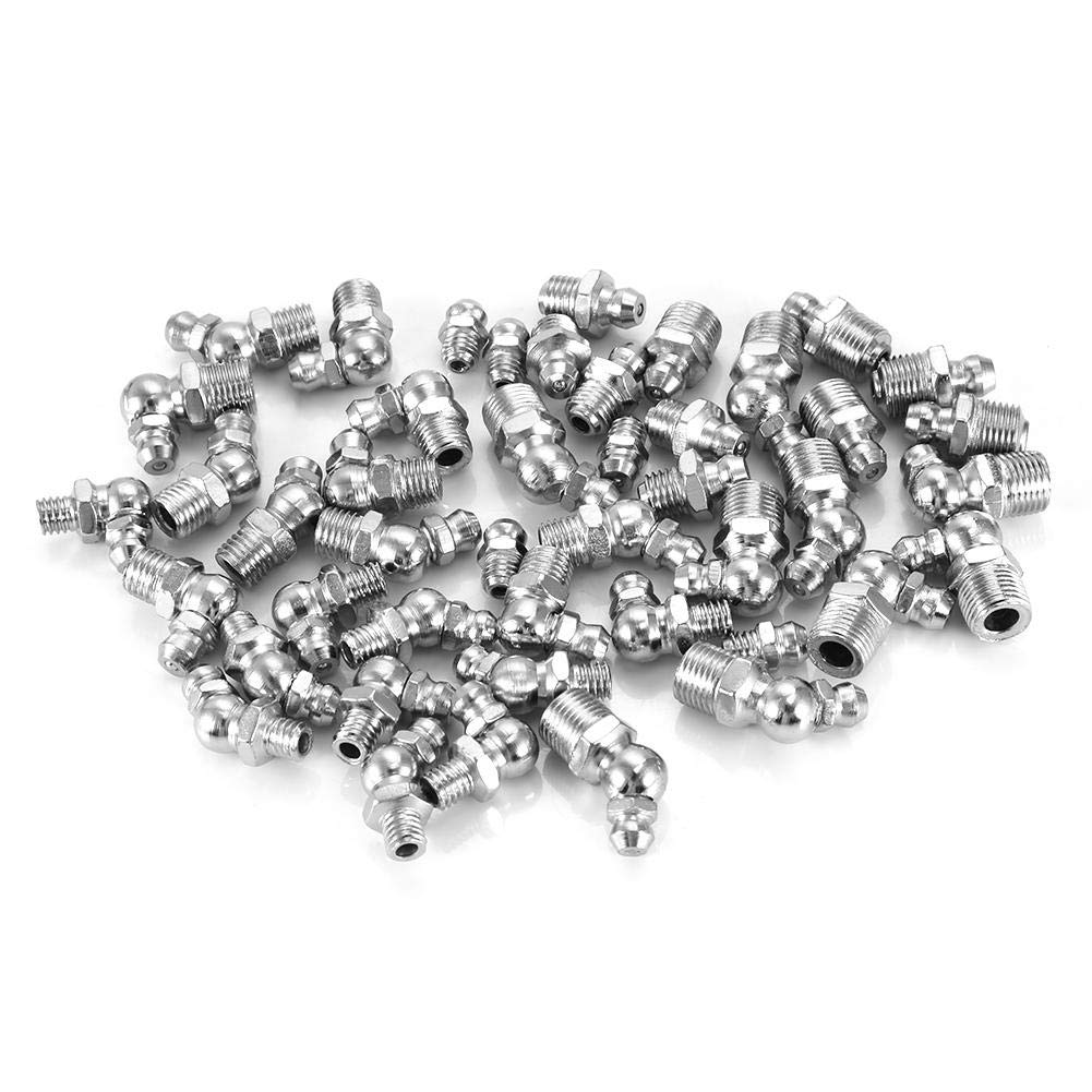 Kit 45 Pezzi Di Nippli Grassi Per Ingrassatori, Assortimento M6 M8 M10, Connettori Per Macchinari - 2