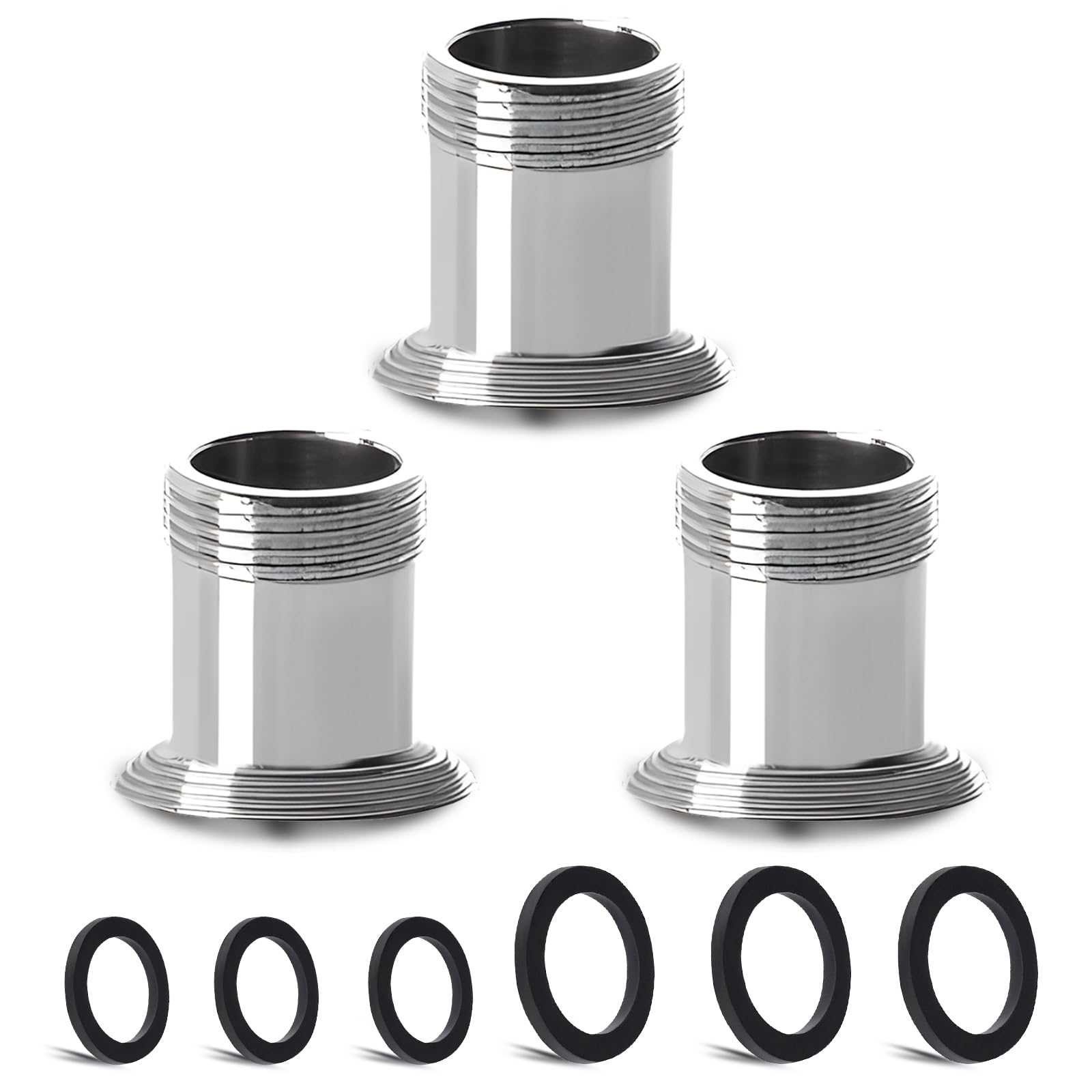 3 pcs Faucet Adapter Kit, CNYMANY Heighten Male M22mm to Male M16mm-H Fine Thread Kitchen Aerator Adapter Set Sink Faucet Adapter Connecting Garden Hose Water Filter Standard Hose via Diverter