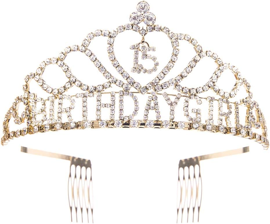 Rosemarie Collections Women's Rhinestone Birthday Tiara Crown