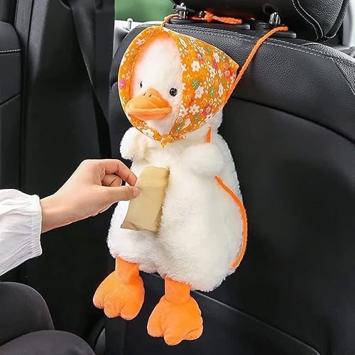 Miniatura 5 de Bonita caja de pañuelos de felpa titular de la caja de pañuelos de pato lindo titulares de papel de coche funda de papel decorativo caja de pañuelos