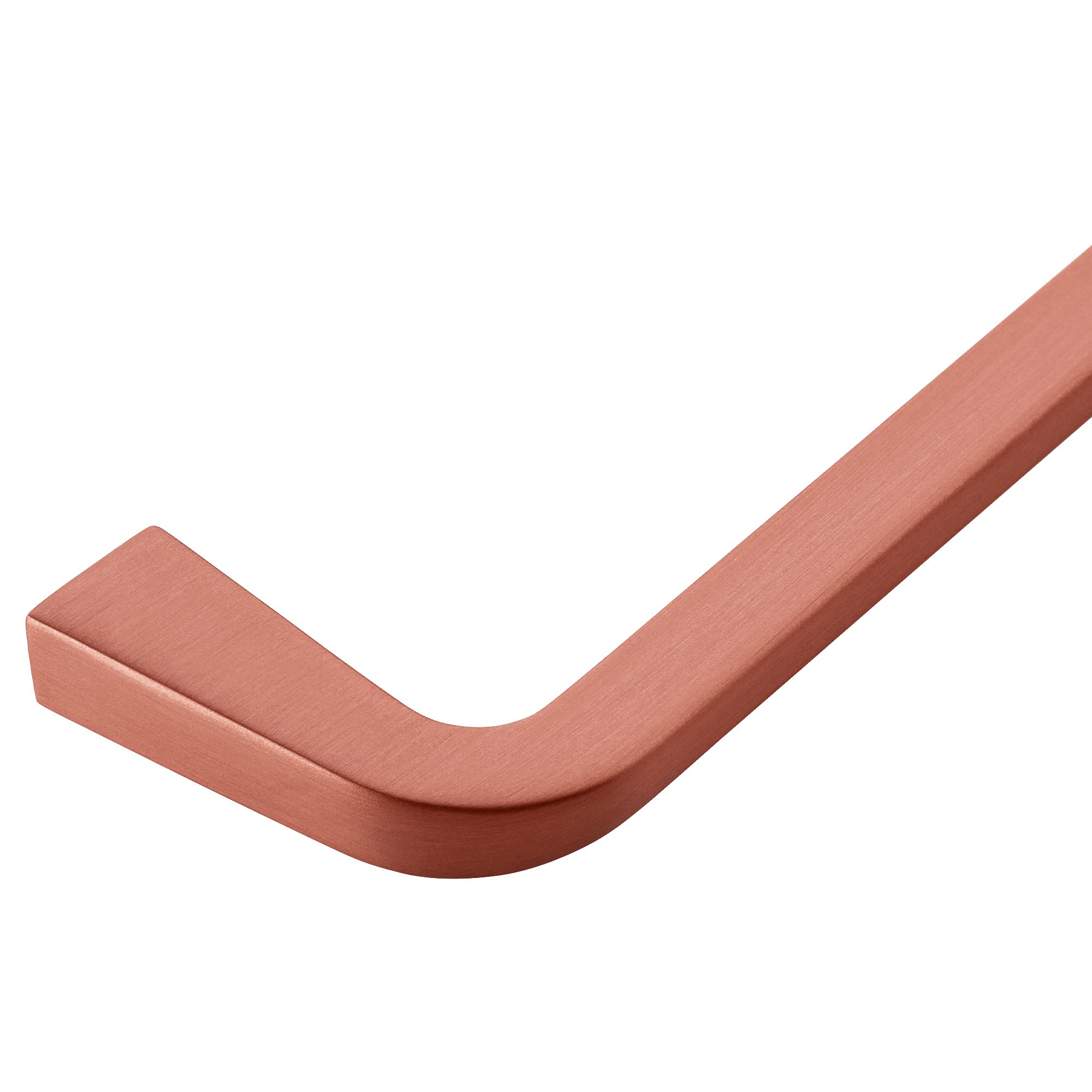 Gedotec Tirador para muebles de cobre cepillado | Tirador en arco para cajones y armarios de baño | Este | Tiradores de diseño para cajones de cocina | Tiradores de barandilla para puertas de armario