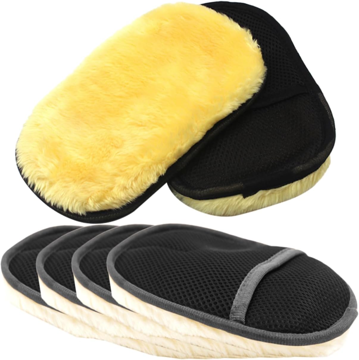 Ciieeo 6pcs Auto Wash Mitts Car Wash Glove Wool Cloth Scratch for Car Paint Auto Detailing