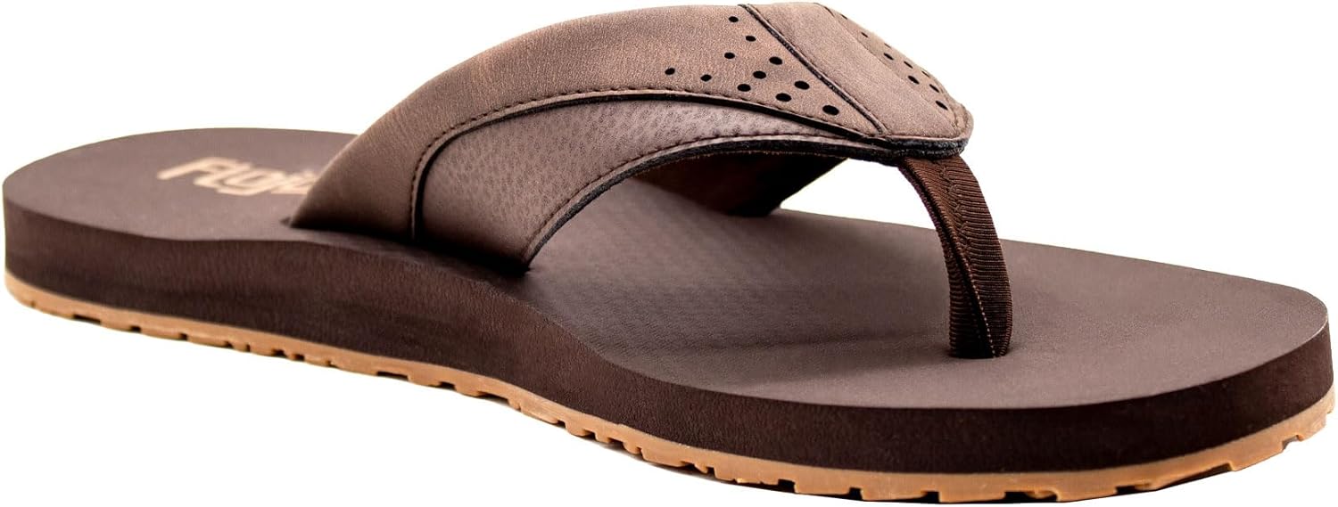 Flojos Padre Men's Sandal, Perf Detail Strap On Kush Bed - Image 5