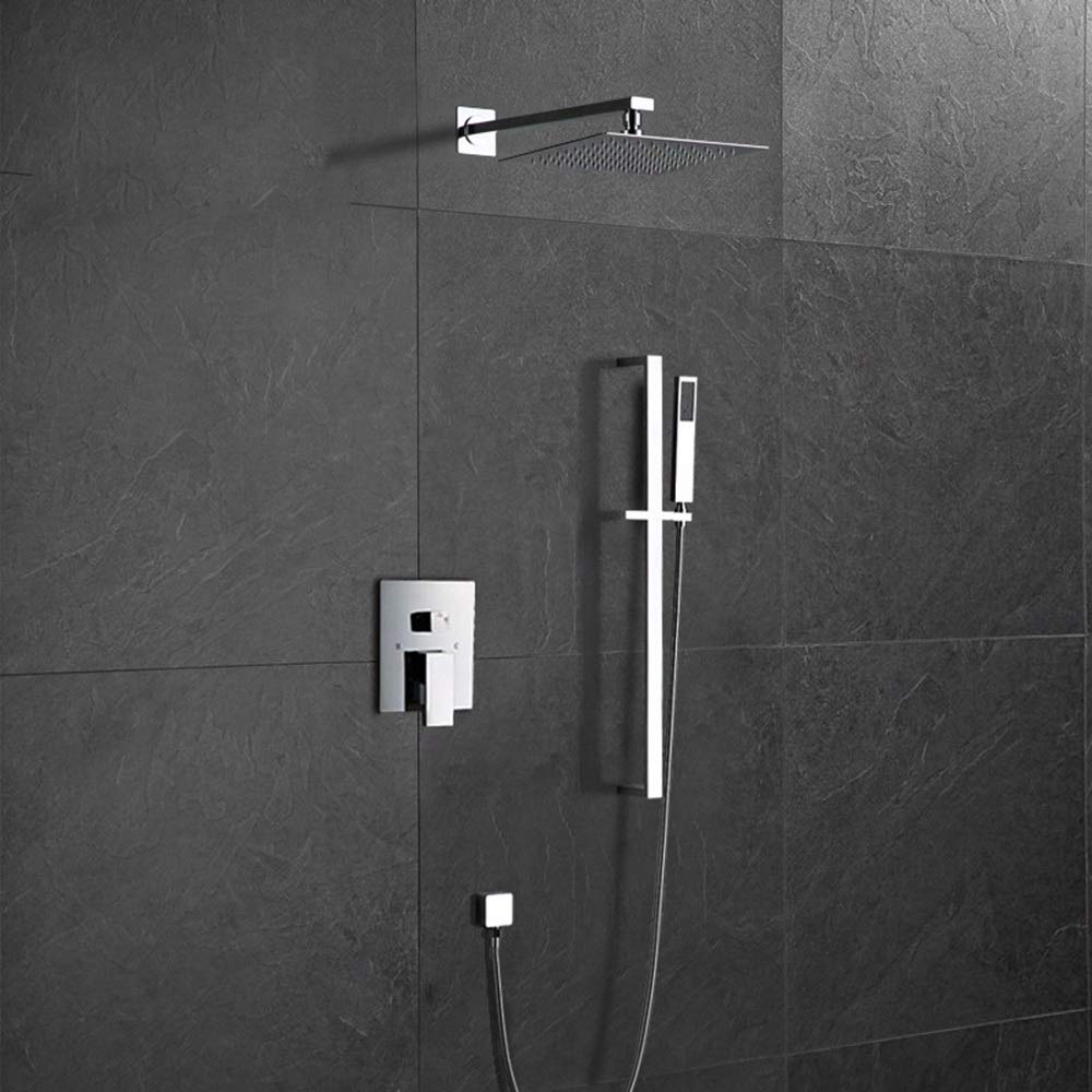 Douche encastrée en cuivre carrée pour réparer les infiltrations et moderniser le mur