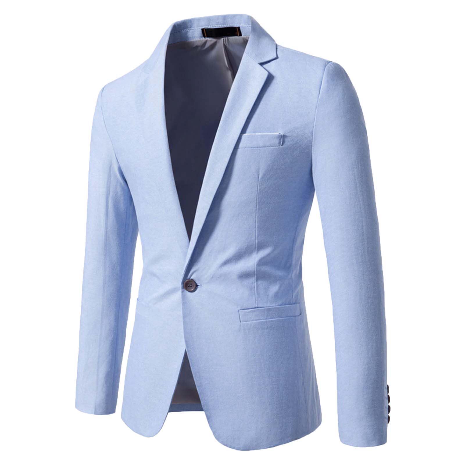 Blazer para hombre de corte regular y un botón 7
