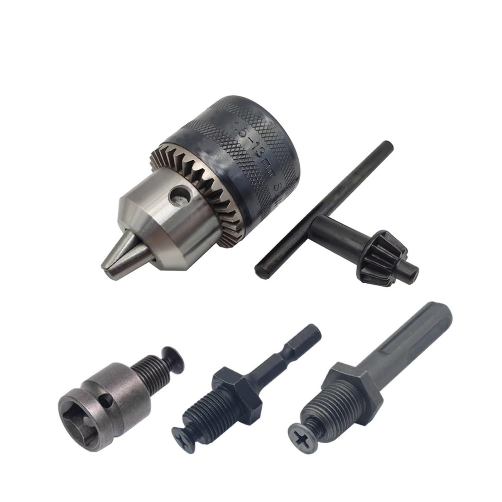 1.5-13mm 1/2"-20UNF uchwyt wiertarski z kluczem konwerter gwint szybkozmienny adapter klucza SDS-Plus Shank 1/4" Hex (Color : Chuck only)