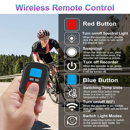 VSYSTO K5X-LED Cámara Bicicleta 2K WiFi Impermeable miniatura 6